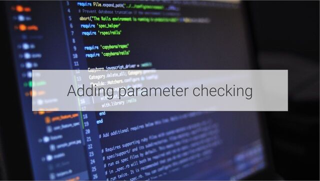 Adding parameter checking
