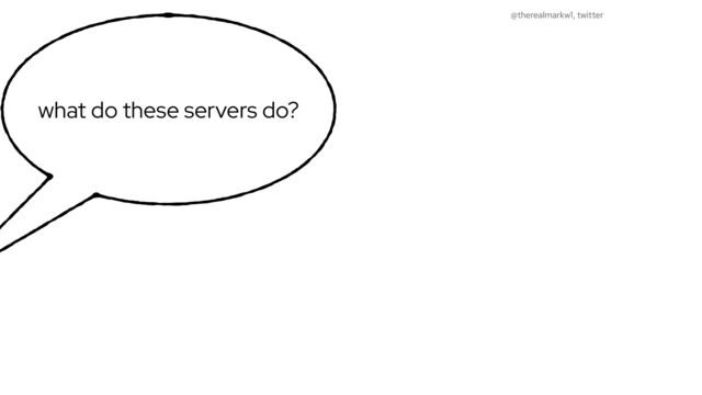 what do these servers do?
@therealmarkw1, twitter
