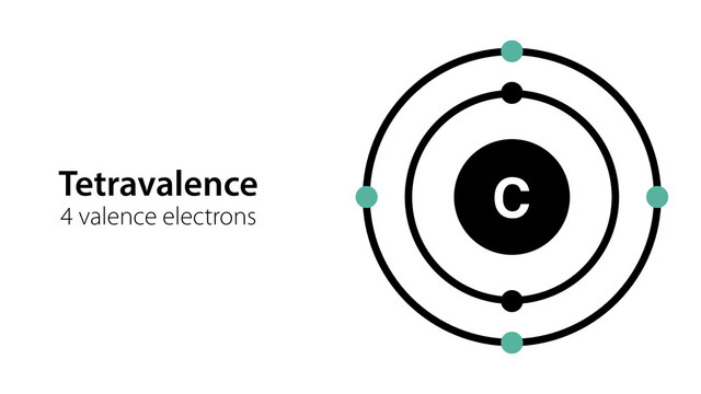 Tetravalence
4 valence electrons
C
