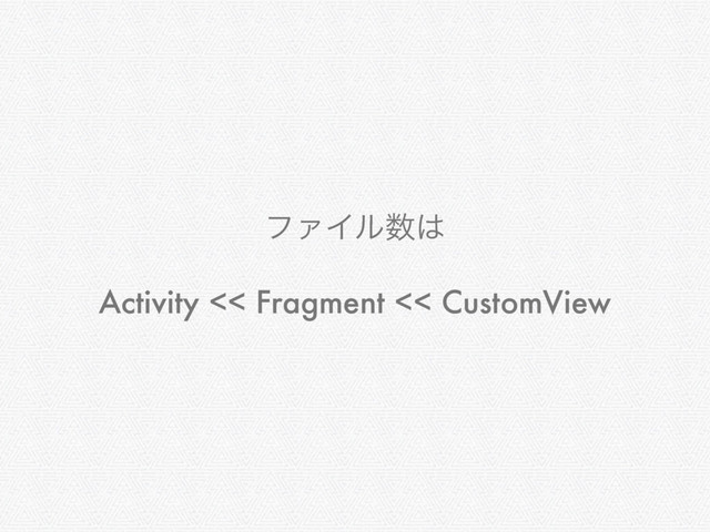 Activity << Fragment << CustomView
ϑΝΠϧ਺͸
