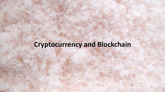 Cryptocurrency and Blockchain
5
