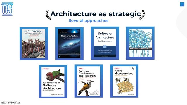 @otaviojava
Architecture as strategic
Several approaches
