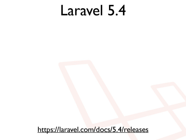 Laravel 5.4
https://laravel.com/docs/5.4/releases
