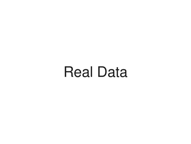 Real Data
