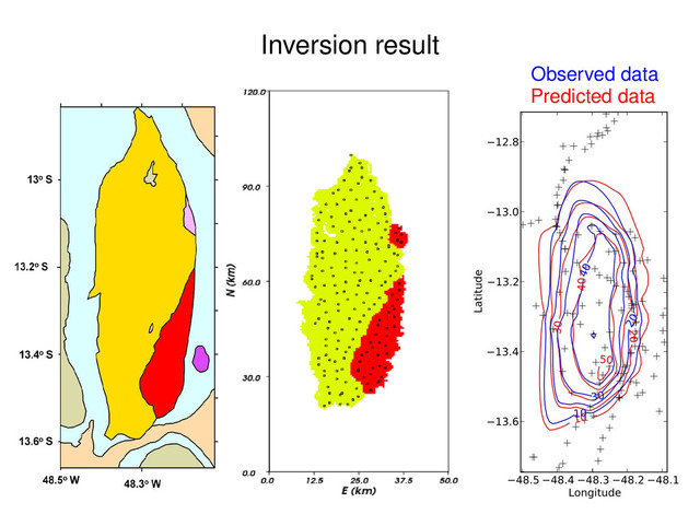 Inversion result
Predicted data
Observed data
