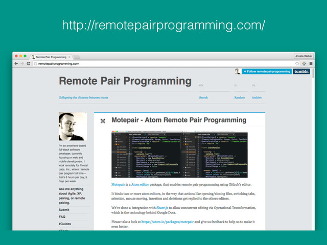 http://remotepairprogramming.com/
