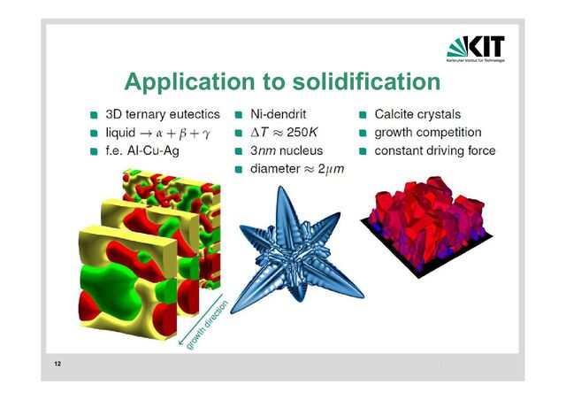 12
Application to solidification
