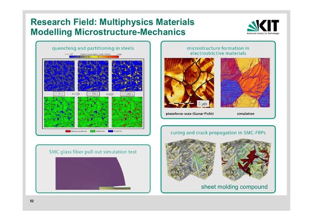 52
Research Field: Multiphysics Materials
Modelling Microstructure-Mechanics
sheet molding compound
