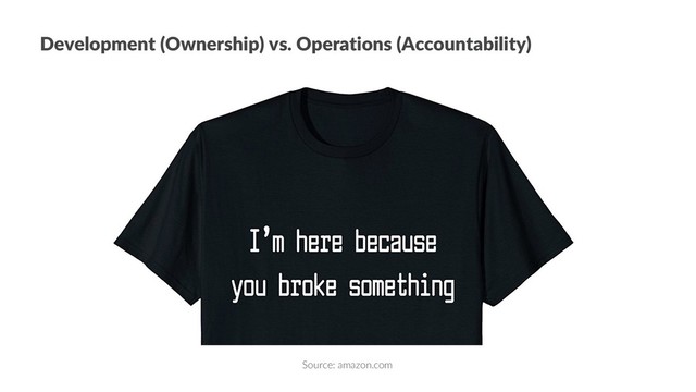 Development (Ownership) vs. Operations (Accountability)
Source: amazon.com
