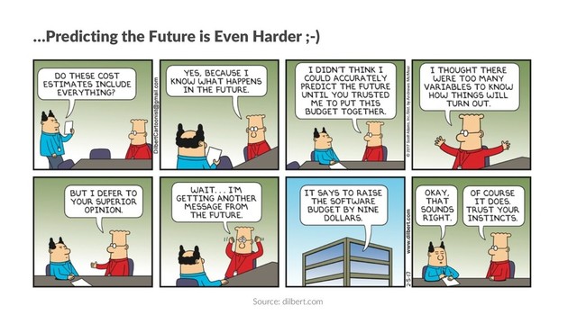 …Predicting the Future is Even Harder ;-)
Source: dilbert.com
