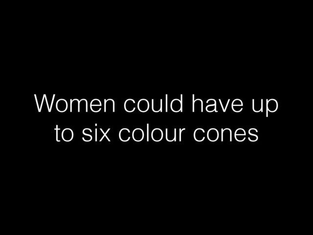 Women could have up
to six colour cones
