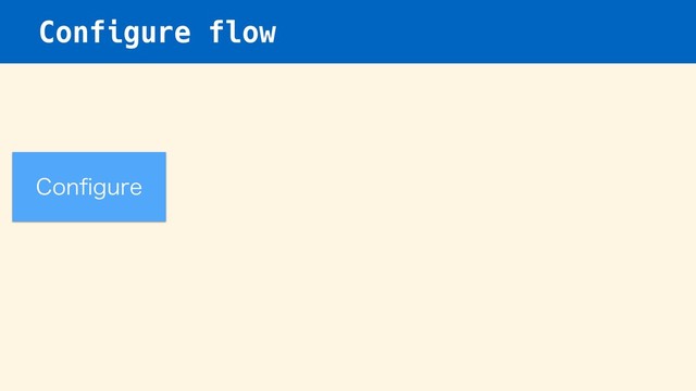 Configure flow
$POpHVSF
