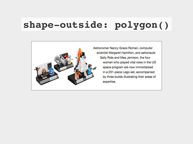 shape-outside: polygon()
