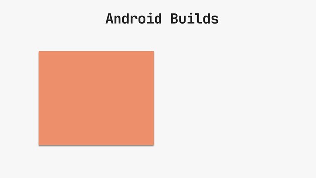 Android Builds
Backbone of our
Android projects
