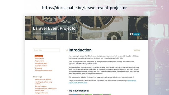 https://docs.spatie.be/laravel-event-projector
