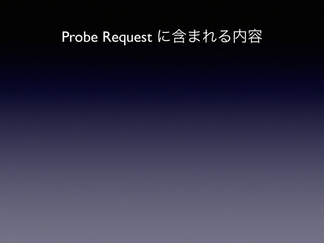 Probe Request ʹؚ·ΕΔ಺༰
