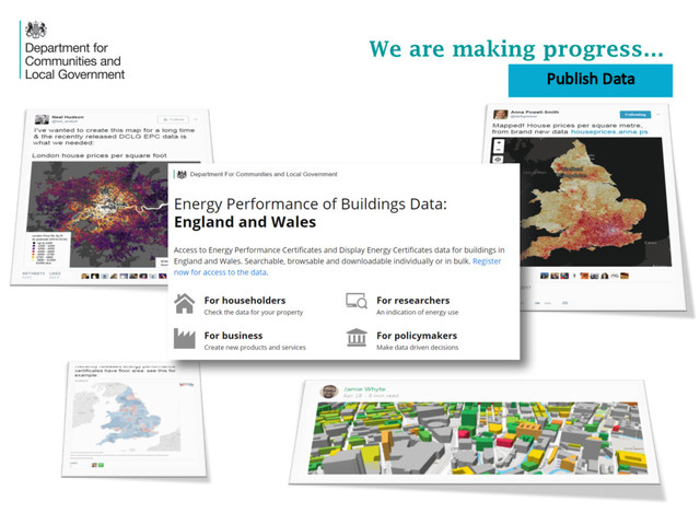 Publish	  Data
We are making progress…
