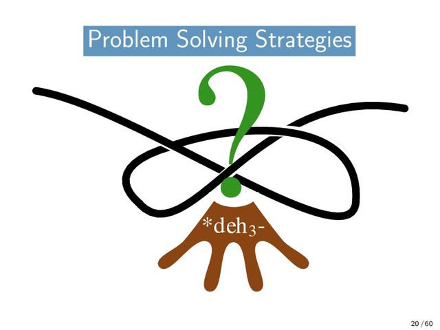 Problem Solving
Problem Solving Strategies
*deh3
-
?
20 / 60
