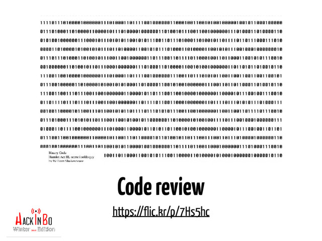 Code review
https://flic.kr/p/7Hs5hc
