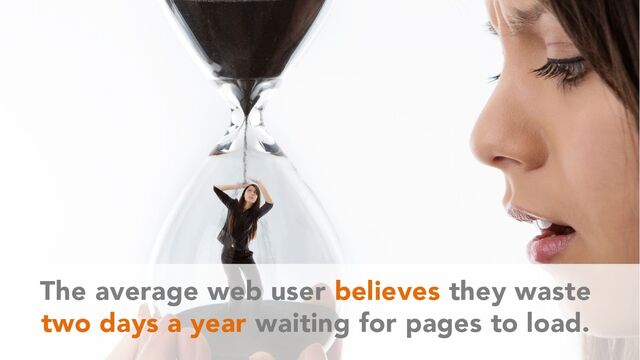The average web user believes they waste
two days a year waiting for pages to load.
