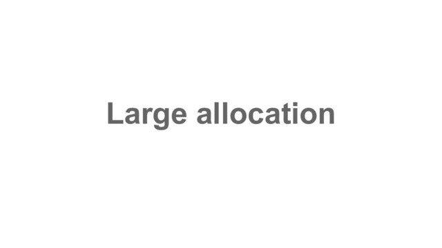 Large allocation
