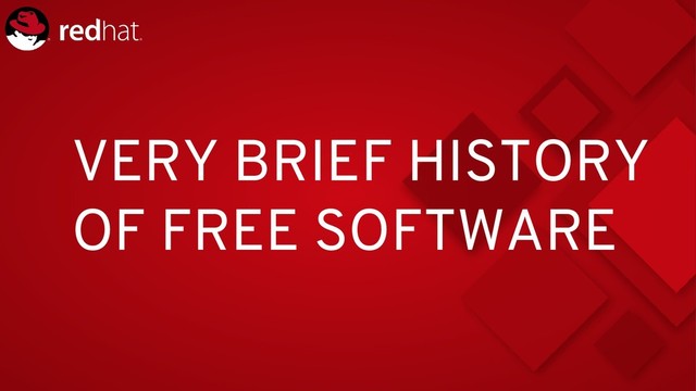VERY BRIEF HISTORY
OF FREE SOFTWARE
