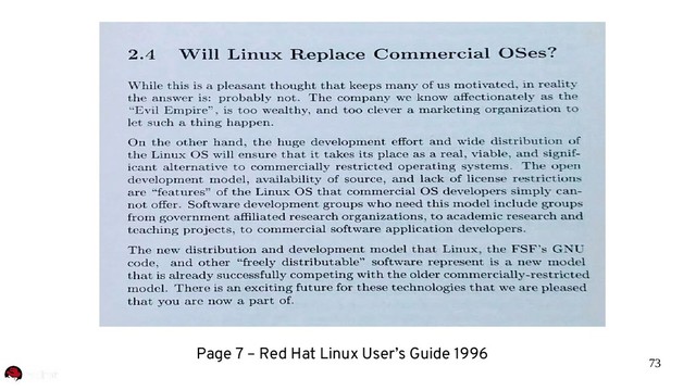 73
Page 7 – Red Hat Linux User’s Guide 1996
