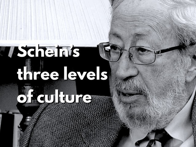 Schein’s
three levels
of culture
