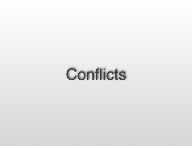 Conﬂicts
