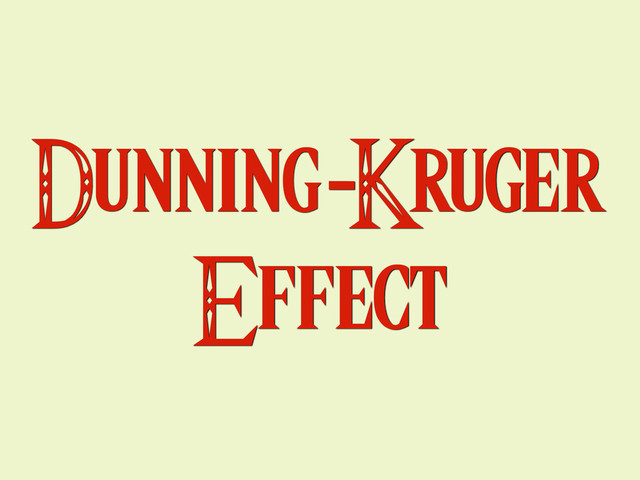 Dunning-Kruger
Effect
