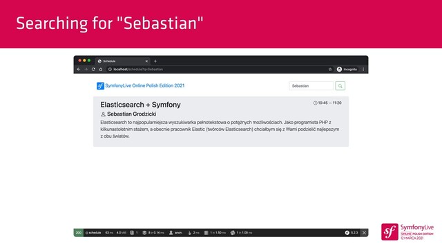 Searching for "Sebastian"
