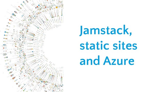 Jamstack,
static sites
and Azure
