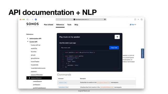 API documentation + NLP
superface.ai
