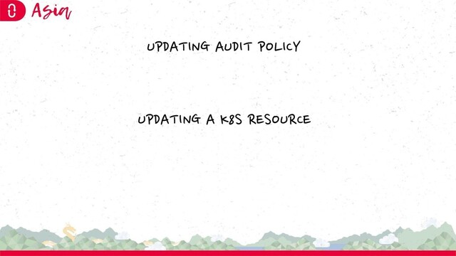 UPDATING AUDIT POLICY
UPDATING A K8S RESOURCE
