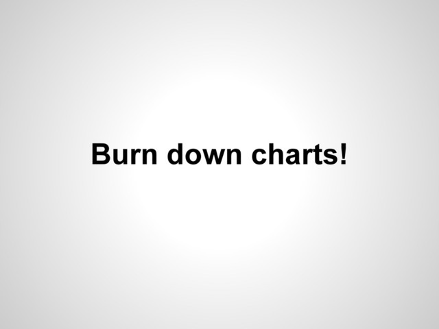Burn down charts!
