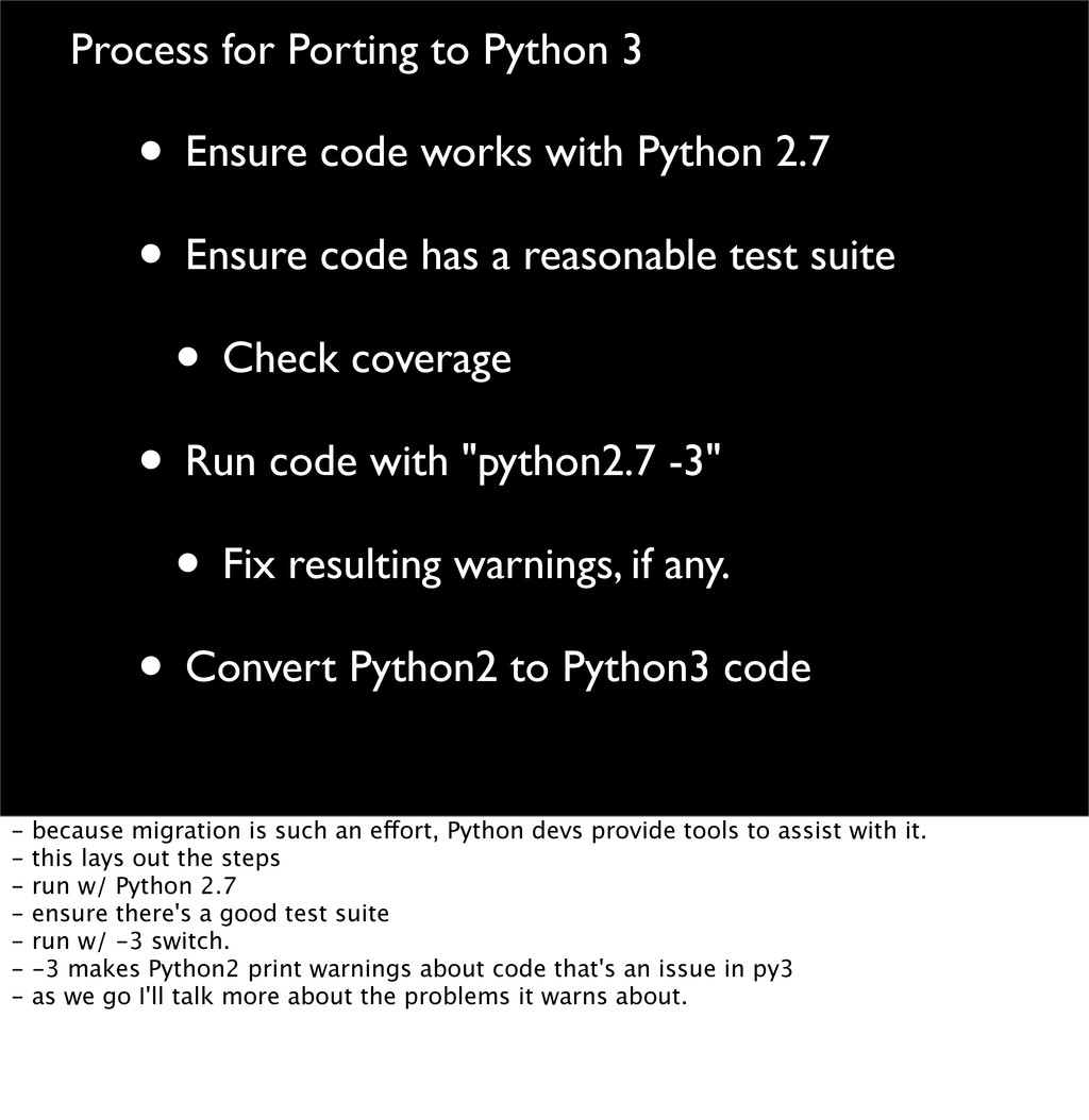 Porting to Python 3 - Speaker Deck