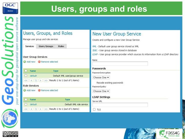 Users, groups and roles
