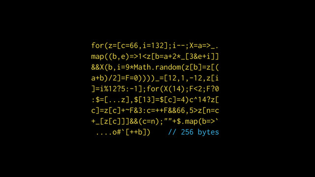 for(z=[c=66,i=132];i--;X=a=>_.
map((b,e)=>1z[n=c
+_[z[c]]]&&(c=n);""+$.map(b=>`
....o#`[++b]) // 256 bytes
