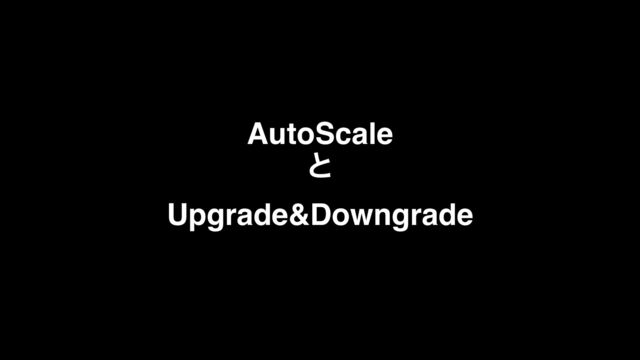 AutoScale
ͱ
Upgrade&Downgrade
