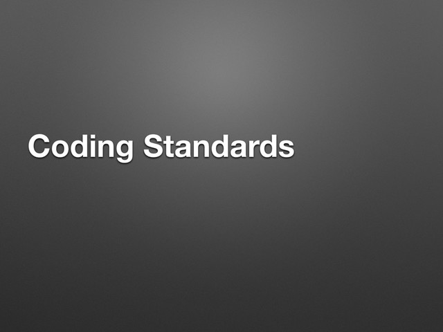 Coding Standards

