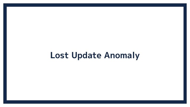 Lost Update Anomaly
