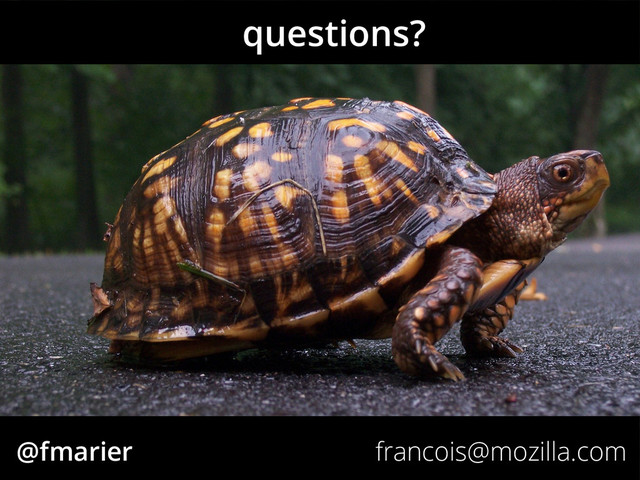 @fmarier francois@mozilla.com
questions?
