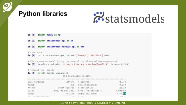 Python libraries
