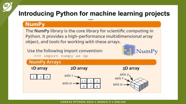 Introducing Python for machine learning projects
