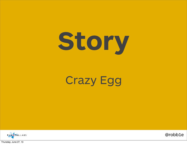 @robb1e
Crazy Egg
Story
Thursday, June 27, 13
