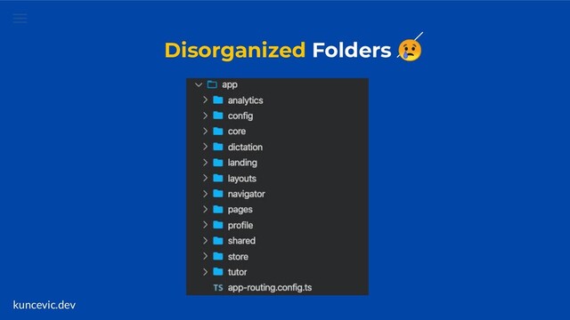 kuncevic.dev
Disorganized Folders 
