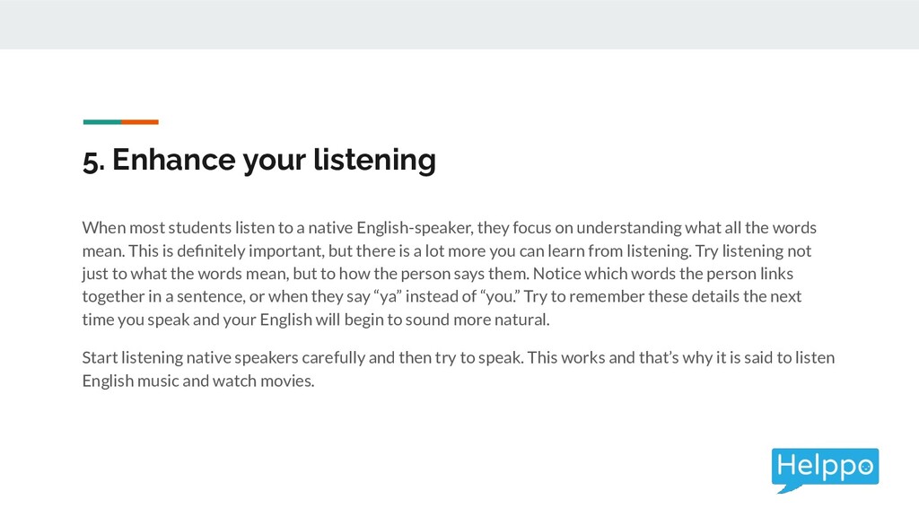 5 Effective Tips to Improve English Speaking Fluently - Speaker Deck