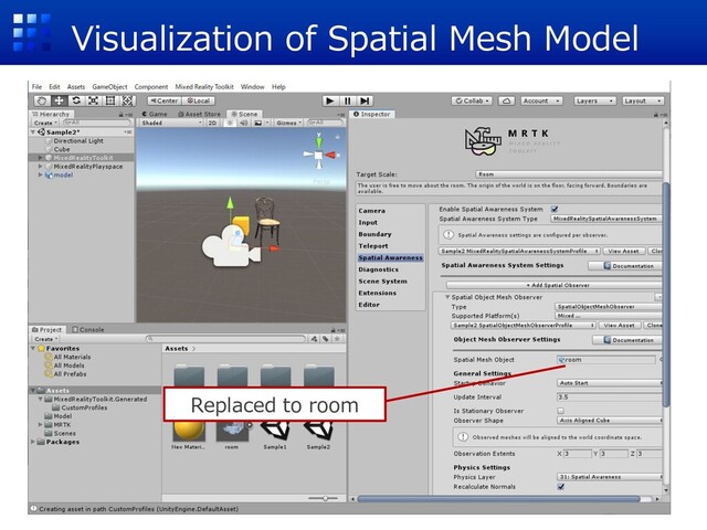 Visualization of Spatial Mesh Model
Replaced to room
