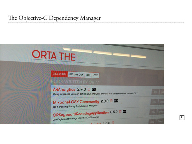 The Objective-C Dependency Manager
