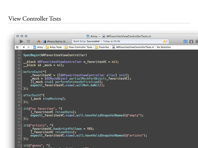 View Controller Tests
